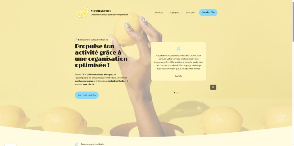 Aperçu du site StephAgency